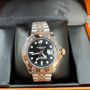 Stuhrling Aqua-Diver Swiss Quartz Men’s 2 Tone Model #3968